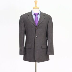 Roberto Villini 40R Gray Check 3-Button Sport Coat Blazer Jacket B943
